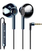 RRP £68 Set of 4 x Linklike Extra Bass Headphones Noise Isolating Earbuds with Microphone