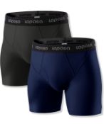 Lapasa Men's Sports Boxer Shorts 2-Pack, Medium RRP £20.99