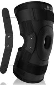 RRP £80 Set of 3 x Neenca Hinged Knee Brace Adjustable Compression Knee Pack, XL