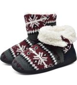 RRP £29.99 Oncai Women's Comfort Knit Boots Warm Outdoor Indoor Slippers, 42/43 EU