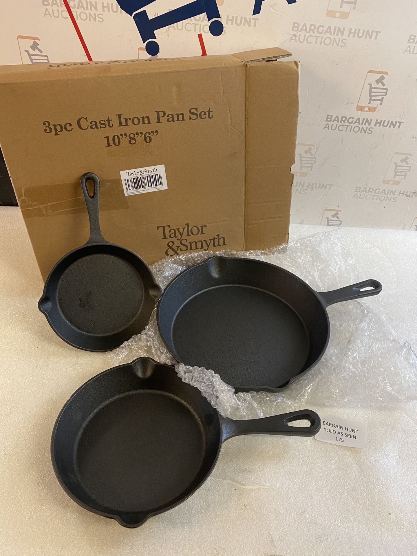 Taylor & Smyth 3pc Pre-Seasoned Cast Iron Pan Set