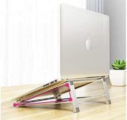 RRP £152 Set of 8 x Memento Ergonomic Laptop Stand with Anti-Slip Pads, RRP £19 Each