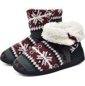 RRP £29.99 Oncai Women's Comfort Knit Boots Warm Outdoor Indoor Slippers, 42/43 EU