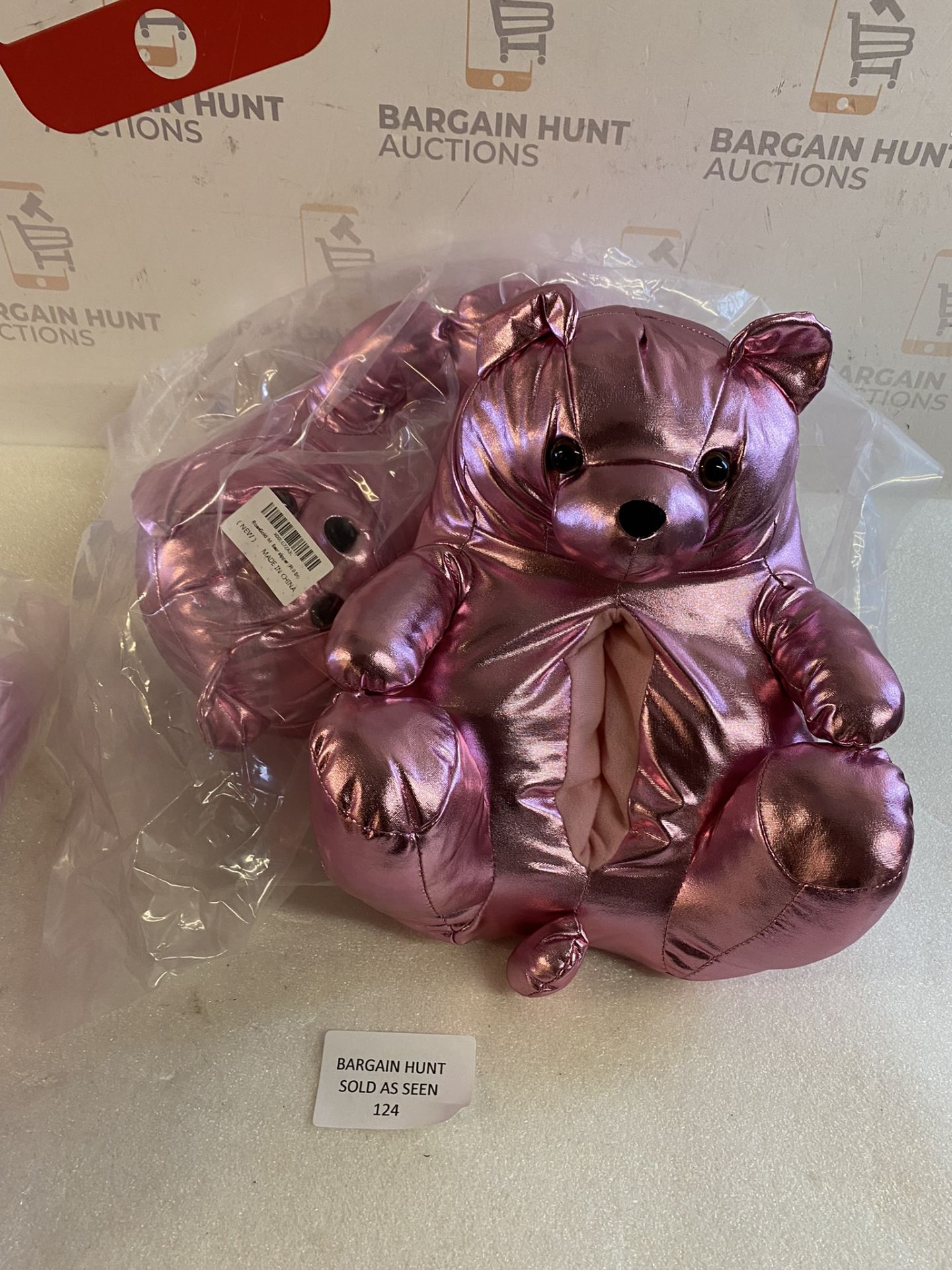 Teddy Bear Slippers for Women Cute Soft Plush Bear Slippers, Rose Gold RRP £25.99