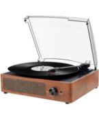 RRP £47.99 Mersoco Record Player Bluetooth Vinyl Turntable with Buil-In Speakers