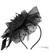 RRP £240 Set of 22 x Elegant Flower Feather Derby Headband Clip Wedding Headwear