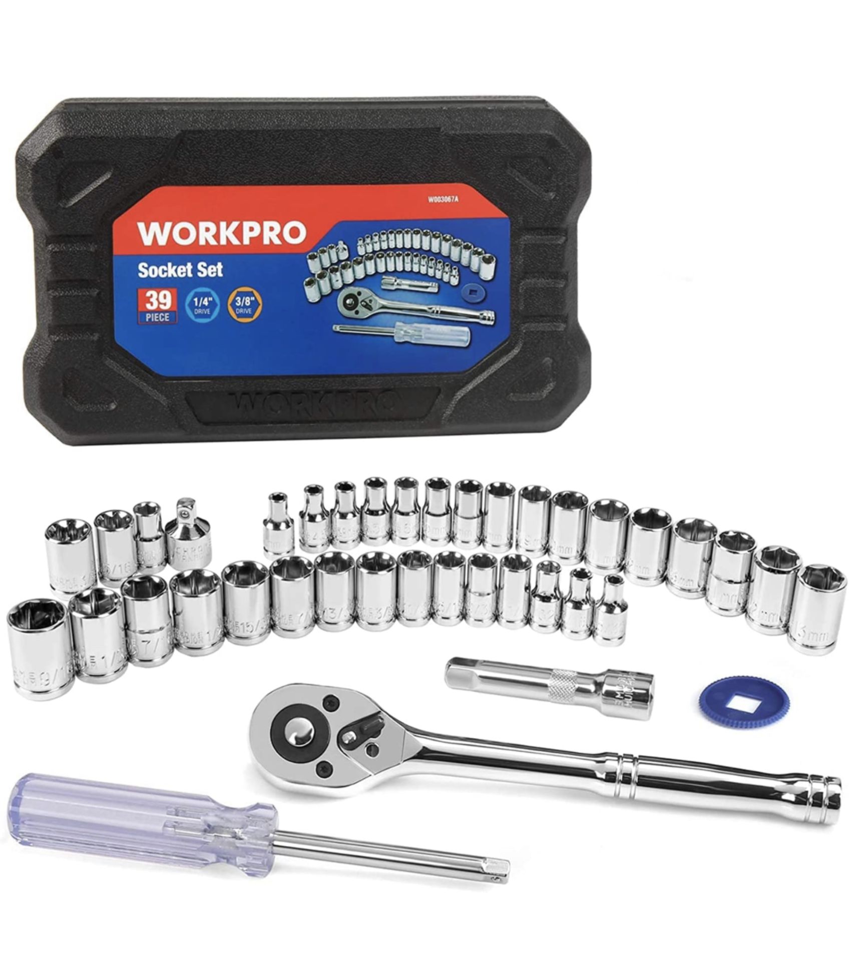 Workpro 39-Piece Drive Socket Set