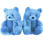 RRP £100 set of 4 x Teddy Bear Slippers for Women Cute Soft Plush Bear Slippers, RRP £25 Each