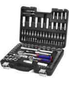 WORKPRO 108-Piece 1/4"&1/2" Drive Socket Set with Bits Set RRP £55.99