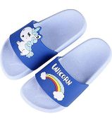 RRP £48 Set of 6 x Kids Unicorn Slide Sandals Anti-Slip Outdoor Beach Summer Slipper