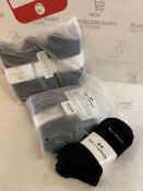 RRP £38 Set of 2 x 6-Pairs Non-Upway Sports Socks Anti-Sweat Breathable Athletic Cotton Socks