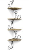 Alsonerbay Corner Shelf Wall Mount 4-Tier Floating Corner Shelves RRP £25.99