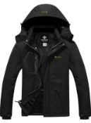 RRP £65.99 Gemyse Men's Waterproof Jacket Windproof Coat with Hood, Large