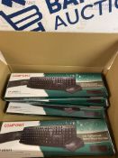 Dynamode Wired Keyboard and Mouse Set, Set of 5 RRP £55