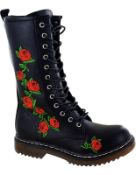 Sole London Women's Black Rose Chunky Ankle Combat Boots, 8 UK RRP £34.99