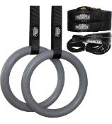 Elite Gymnastic Rings Suspension Trainer with Buckles and Straps RRP £28.99