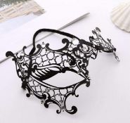 RRP £250 Collection of Lady of Luck Venetian Masks Metal Masquerade Masks, 18 Pieces