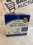 Medokare Disposable Bed Pads 36-Pack Large Pads RRP £25.99