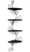 RRP £52 Set of 2 x Alsonerbay Corner Shelf Wall Mount 4-Tier Floating Corner Shelves