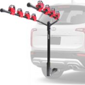 RRP £69.99 LIEKUMM 4 Bicycle Hitch 60kg Capacity, Bicycle Carrier Racks, Double Foldable Rack