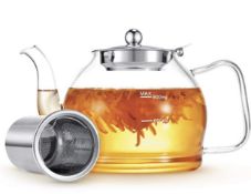 RRP £20.99 Minoant Glass Teapot Blooming Flowering Teapot with Infuser