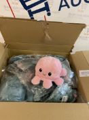 RRP £105 Set of 15 x Cute Octopus Plush Toys Double-Sided Flip Octopus Stuffed Doll