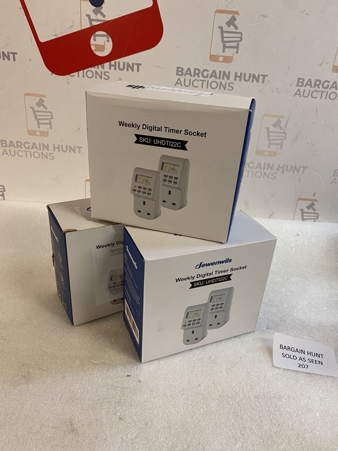 RRP £54 Set of 3 x Dewenwils 2-Pack Digital Lamp Timer Socket Plug - Image 2 of 2