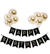 RRP £80 Set of 20 x Okany Gold Birthday Decorations Happy Birthday Party Banner Balloons Kits