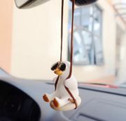 RRP £128 Set of 32 x Swing Duck Car Hanging Ornament Cute Car Duck Dashboard Pendant