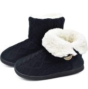 RRP £29.99 Oncai Women's Comfort Knit Boots Warm Outdoor Indoor Slippers, 7/8 UK