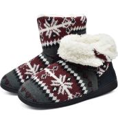 RRP £29.99 Oncai Women's Comfort Knit Boots Warm Outdoor Indoor Slippers, 9/10 UK