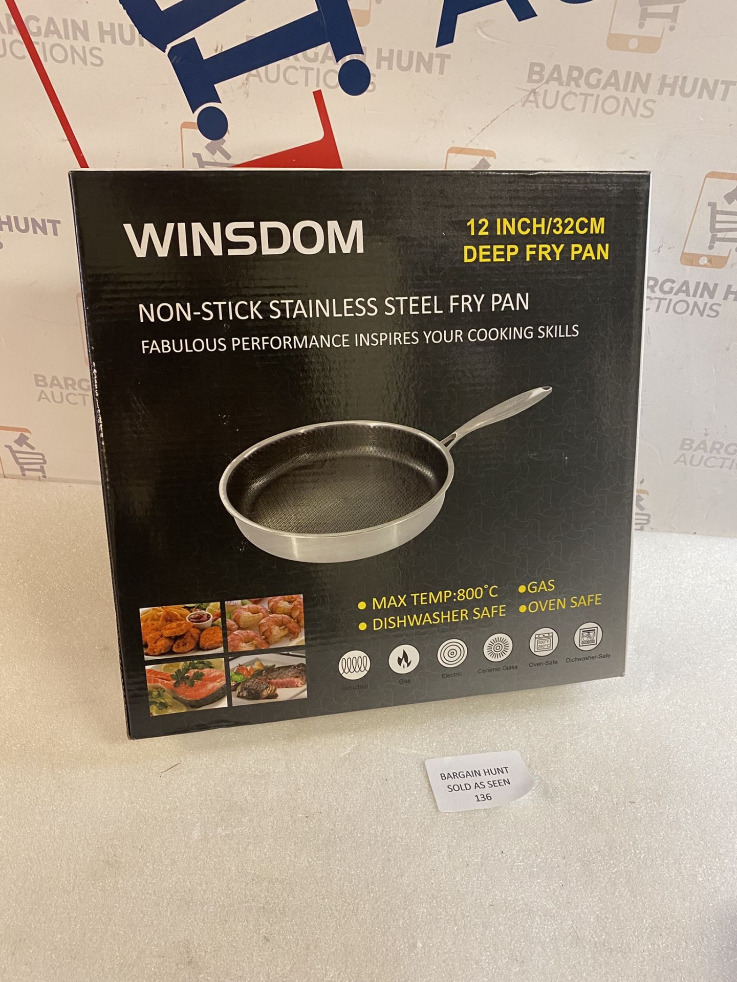 Winsdom Stainless Steel Large Induction Deep Frying Pan RRP £39.99 - Image 2 of 2