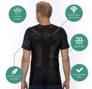 RRP £79.99 ActivePosture Posture Corrector Shirt for Men The Original Posture T-Shirt, Large