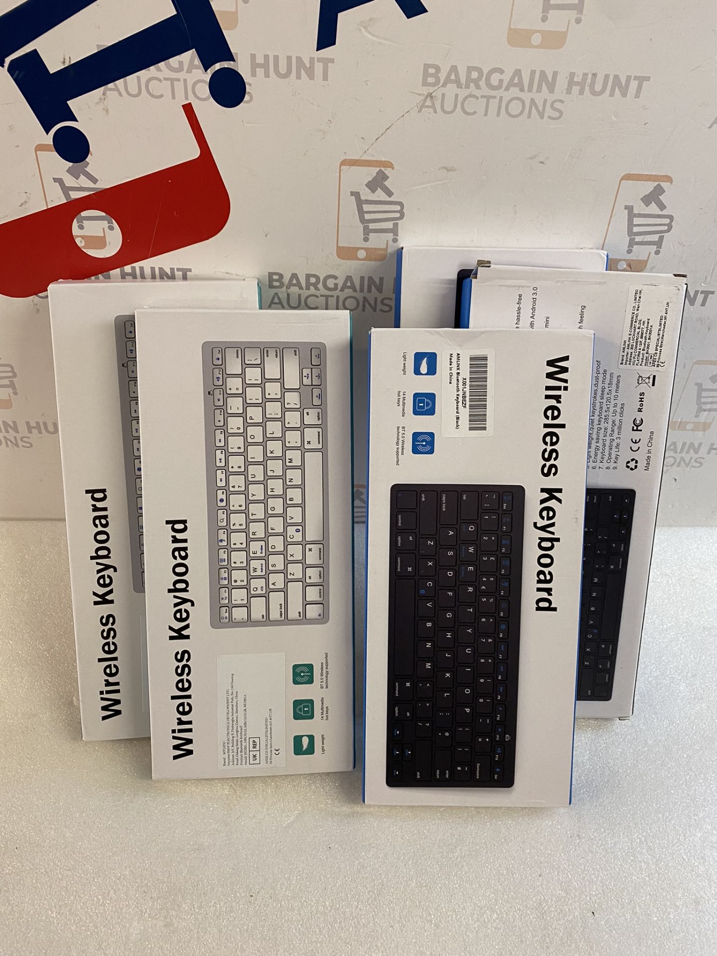 RRP £80 Set of 5 x Amlink Bluetooth Keyboard UK Layout Wireless Keyboards