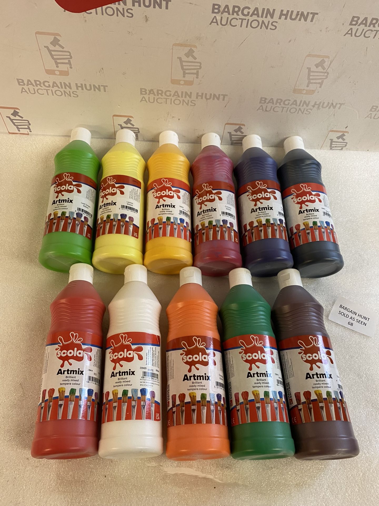 Scola Ready Mixed Water Based Paint Set, 600ml Bottles