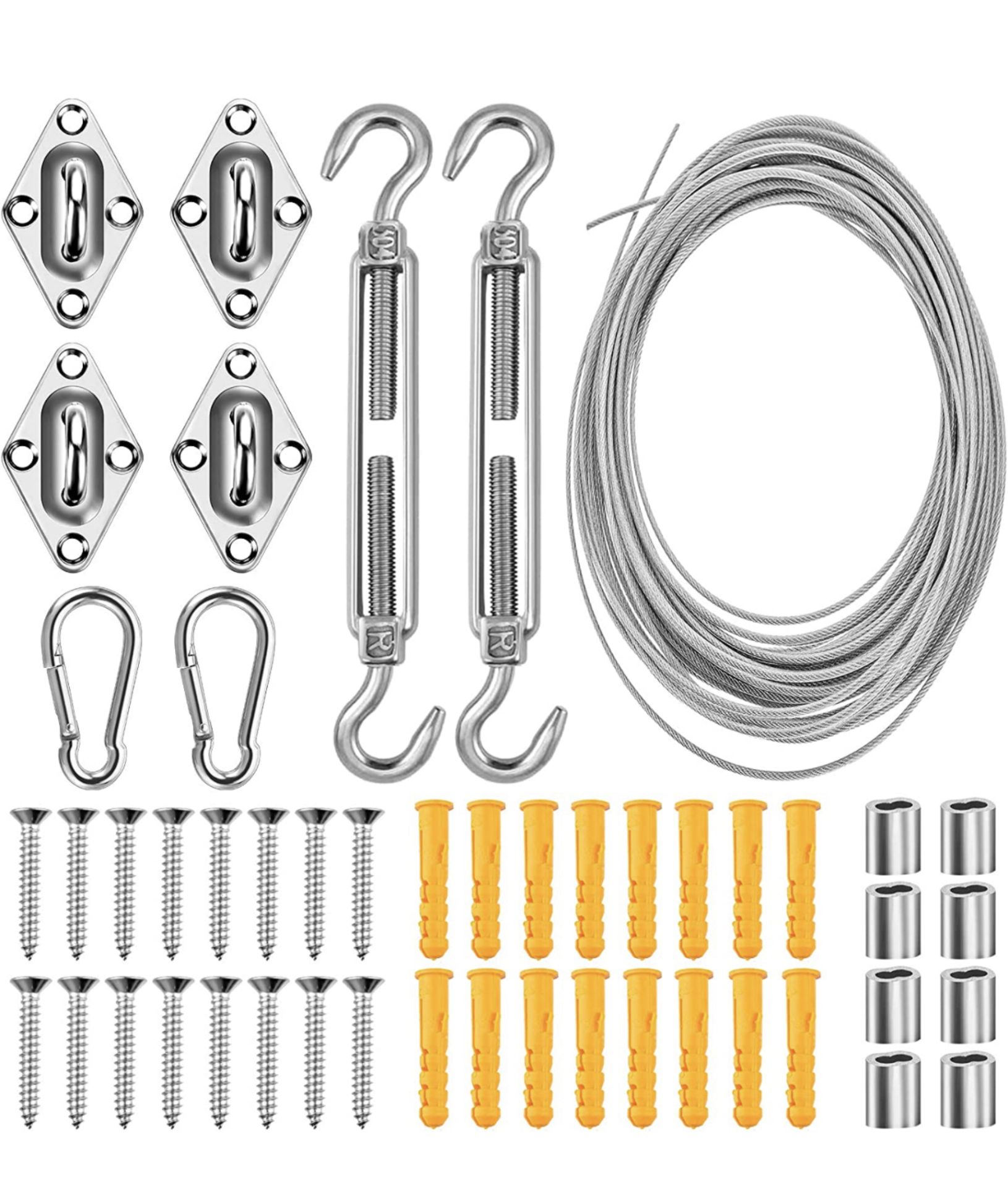 RRP £160 Set of 10 x Takezua Garden Wire Kits Cable Railing Wire Fence Roll Kits