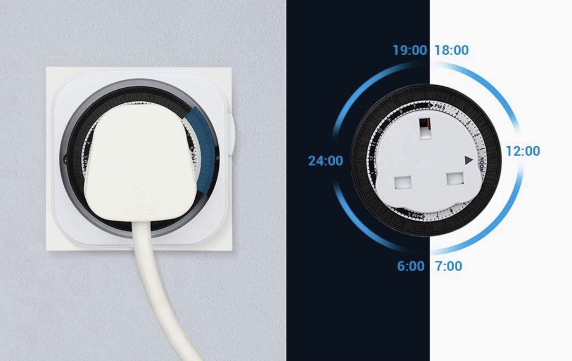 RRP £32 Set of 2 x Dewenwils 3-pack Indoor Timer Socket Switch Programmable Energy Saving Timer