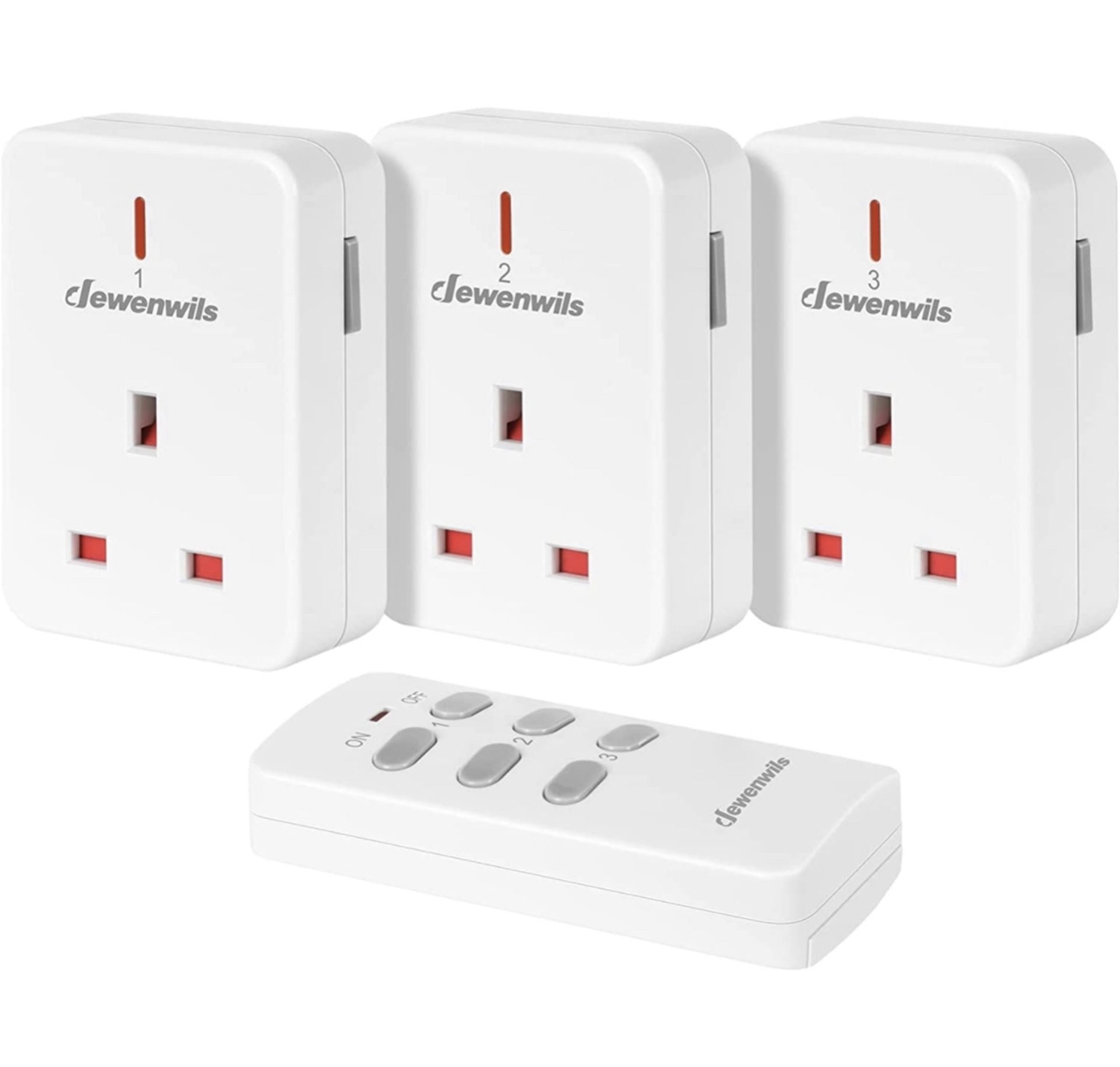 Dewenwils 3-Pack Remote Control Plug Sockets RRP £21.99