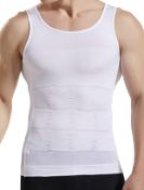 RRP £60 Set of 4 x Handerdun Men's Compression Shirt Slimming Body Shaper Vest