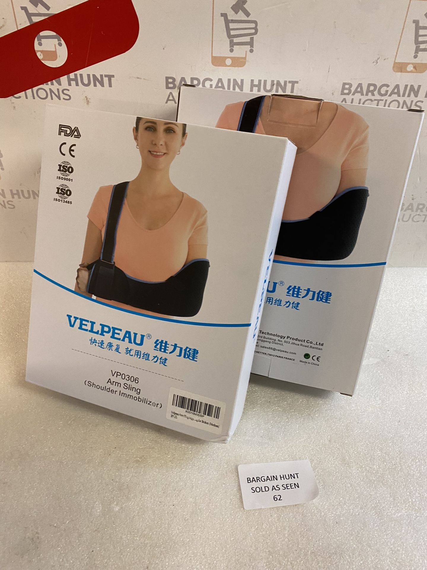 RRP £48 Set of 2 x Velpeau Arm Sling Shoulder Immobilizer Comfortable Medical Sling