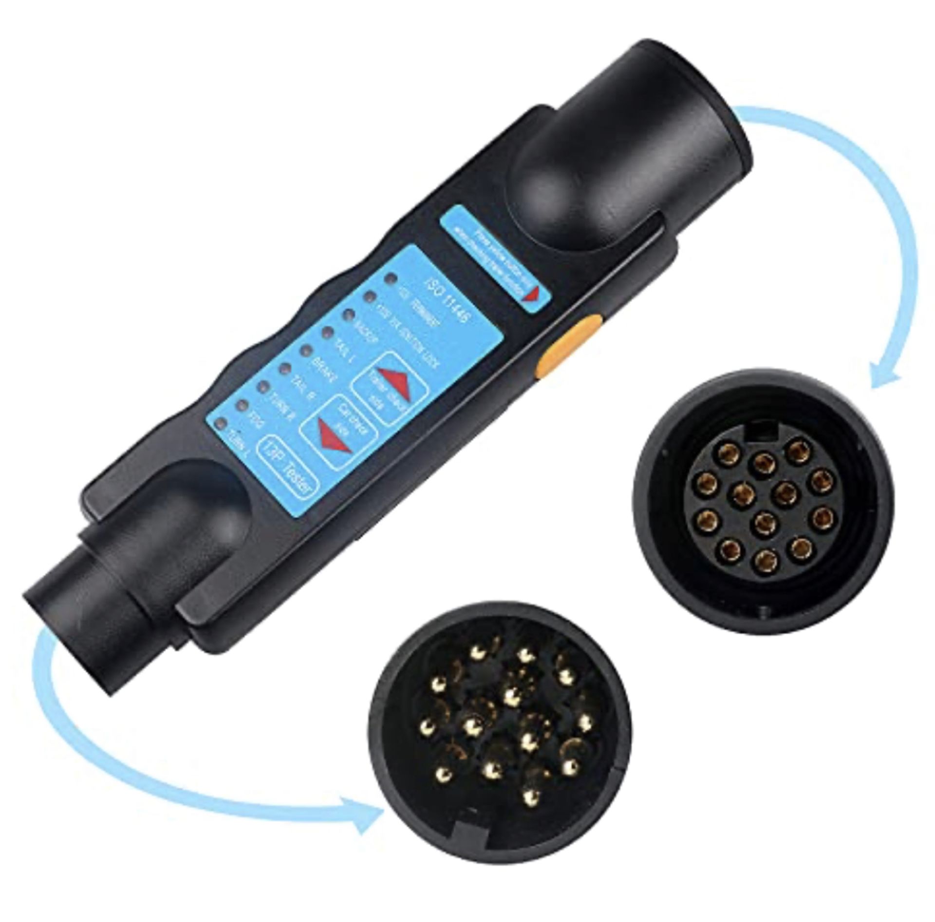 Aohewei 13 Pin Trailer Lights Plug and Socket Tester, Set of 2 RRP £42