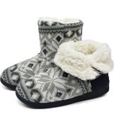 RRP £29.99 Oncai Women's Comfort Knit Boots Warm Outdoor Indoor Slippers, 9/10 UK