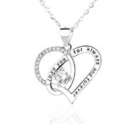 Aybe Jewellery Love Heart 925 Silver Necklace RRP £28.99