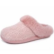 RRP £19.99 VeraCosy Women's Fuzzy Velvet Memory Foam Faux Fur Slippers, 7/8 UK