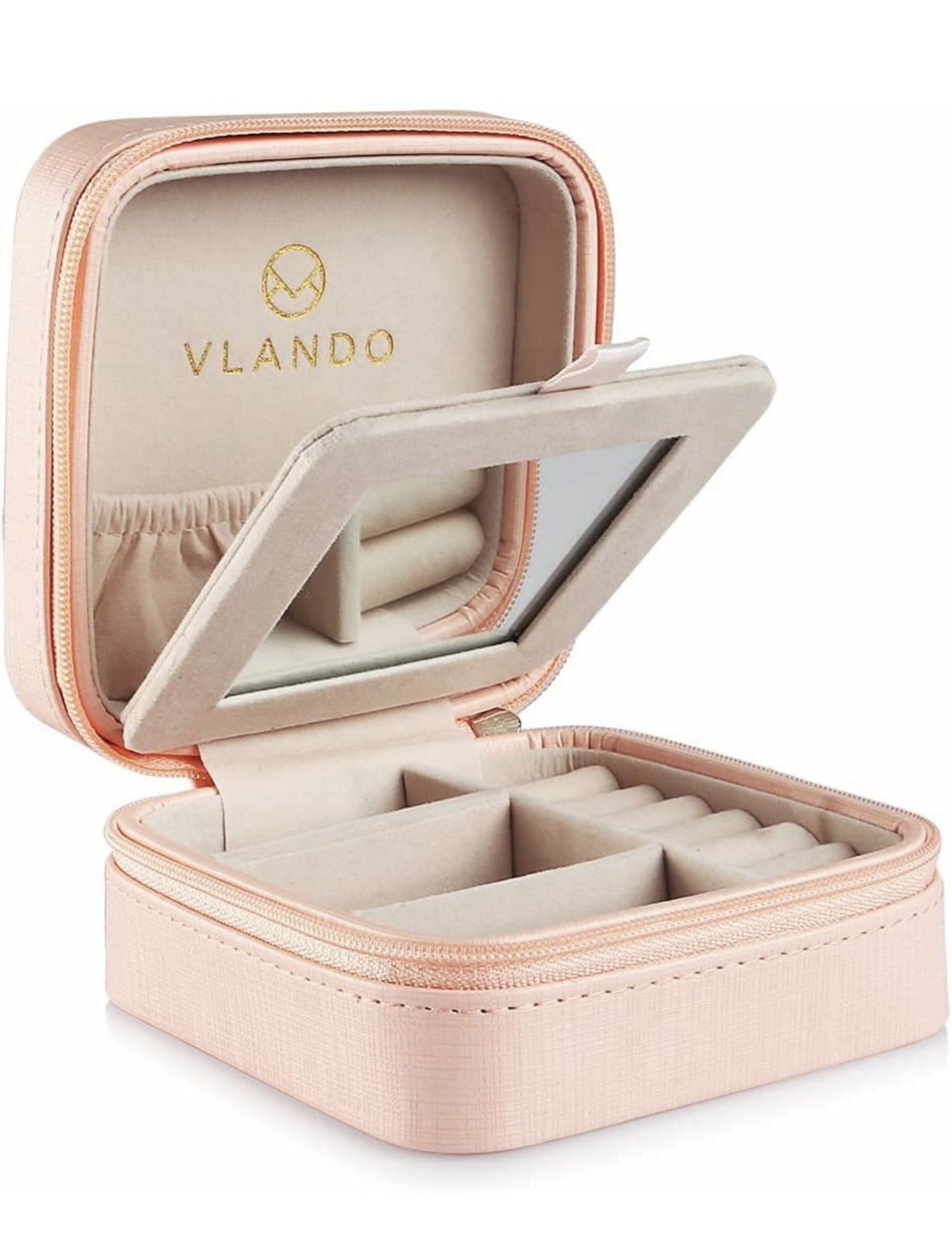 RRP £28 Set of 2 x Vlando Small Faux Leather Travel Jewellery Box