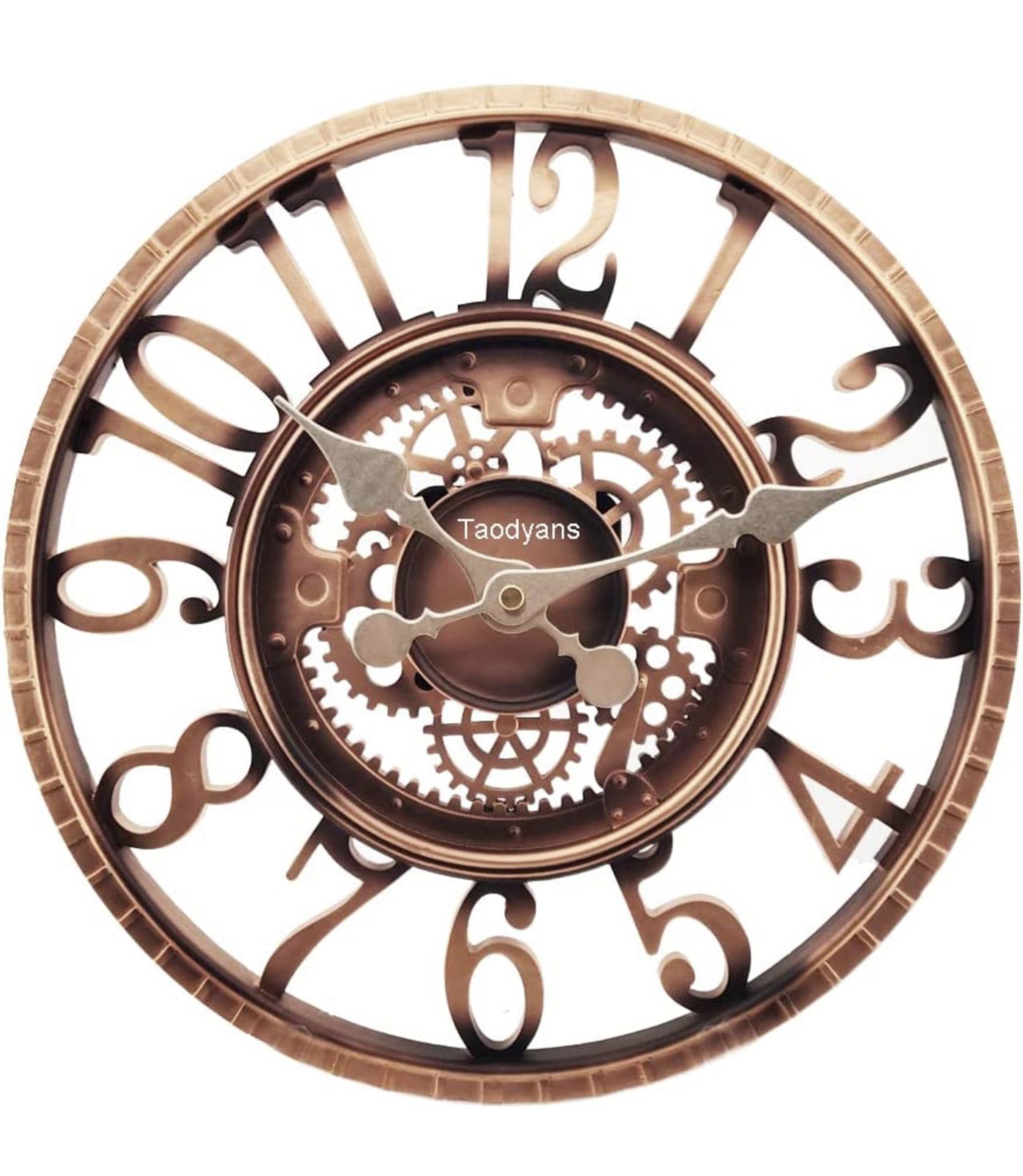 RRP £25.99 Taodyans Outdoor Waterproof Garden Clock 12in Retro Quartz Wall Clock