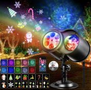 RRP £32.99 Christmas Projector Lights Remote Control Outdoor 3D Ocean Wave and Patterns