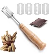 RRP £132 Set of 22 x Lthermelk Bread Lame with Wood Handle Baker's Tool with 5 Blades