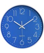 Taodyans Silent Wall Clock 12in Kitchen Quartz Décor Clock