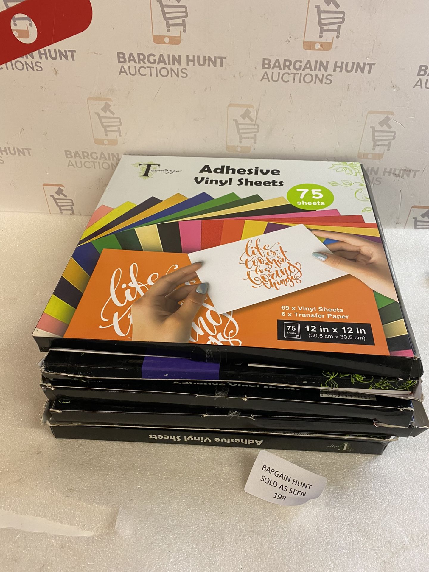 Multicolour 75-Sheets Adhesive Vinyl Sheets, Set of 6 RRP £108